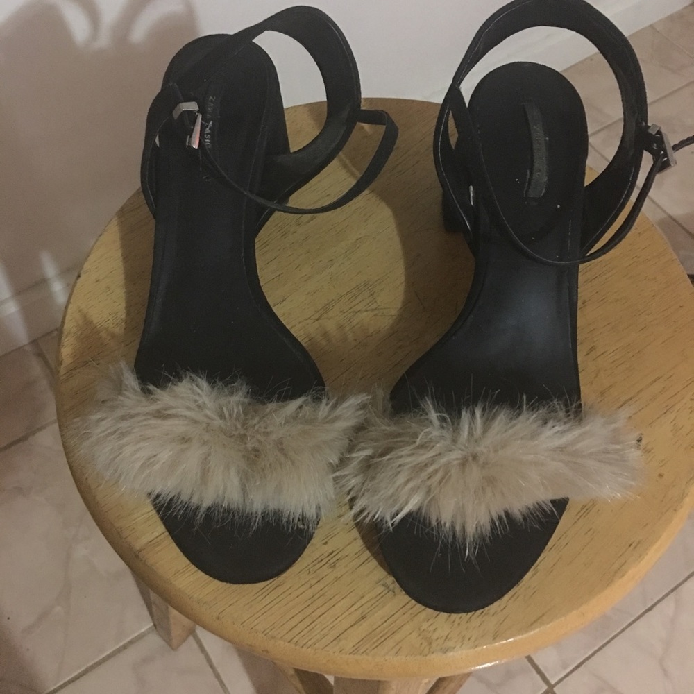 Zara fur heels